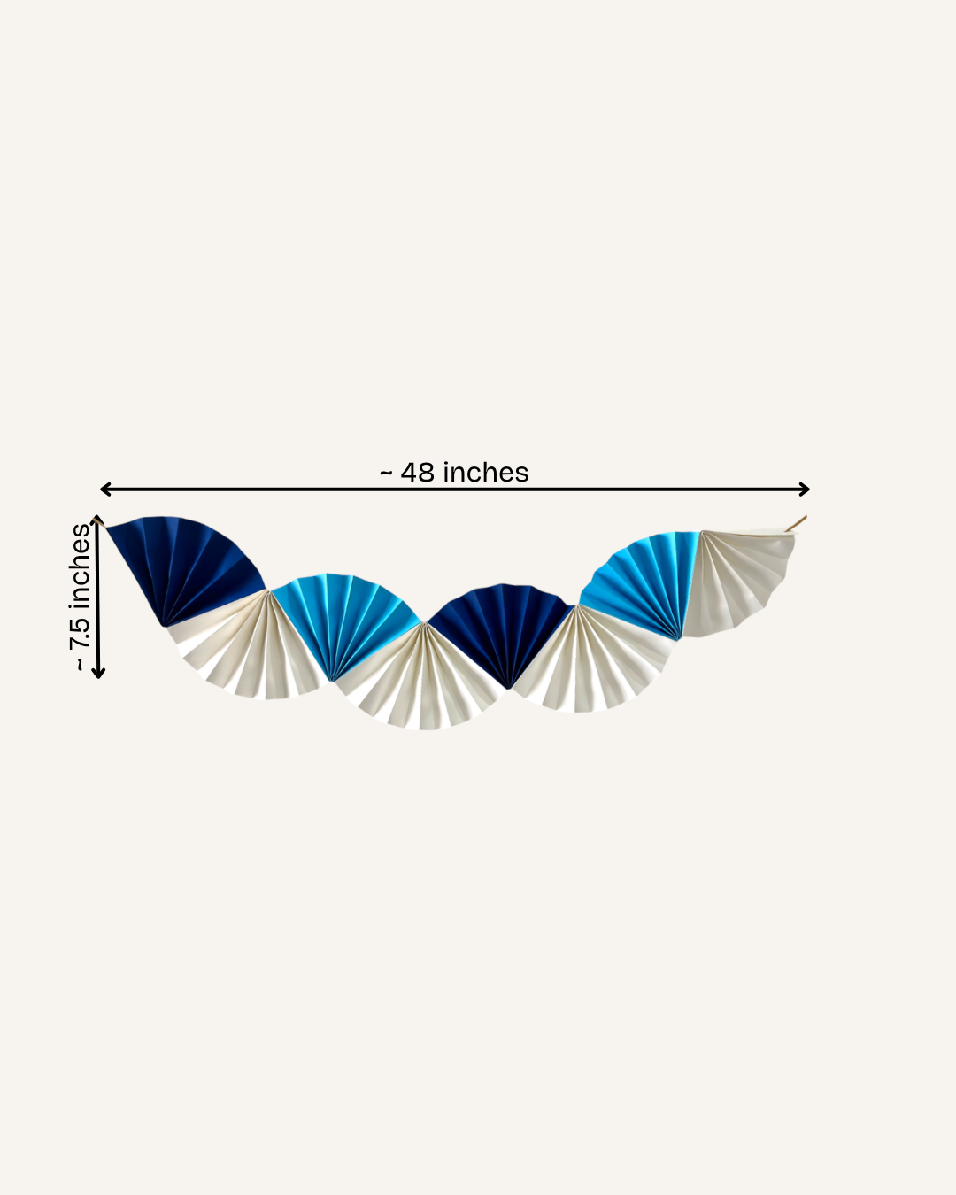 Paper Party Studio Colorwave paper fan wall hanging for birthdays, baby showers and festive walls.