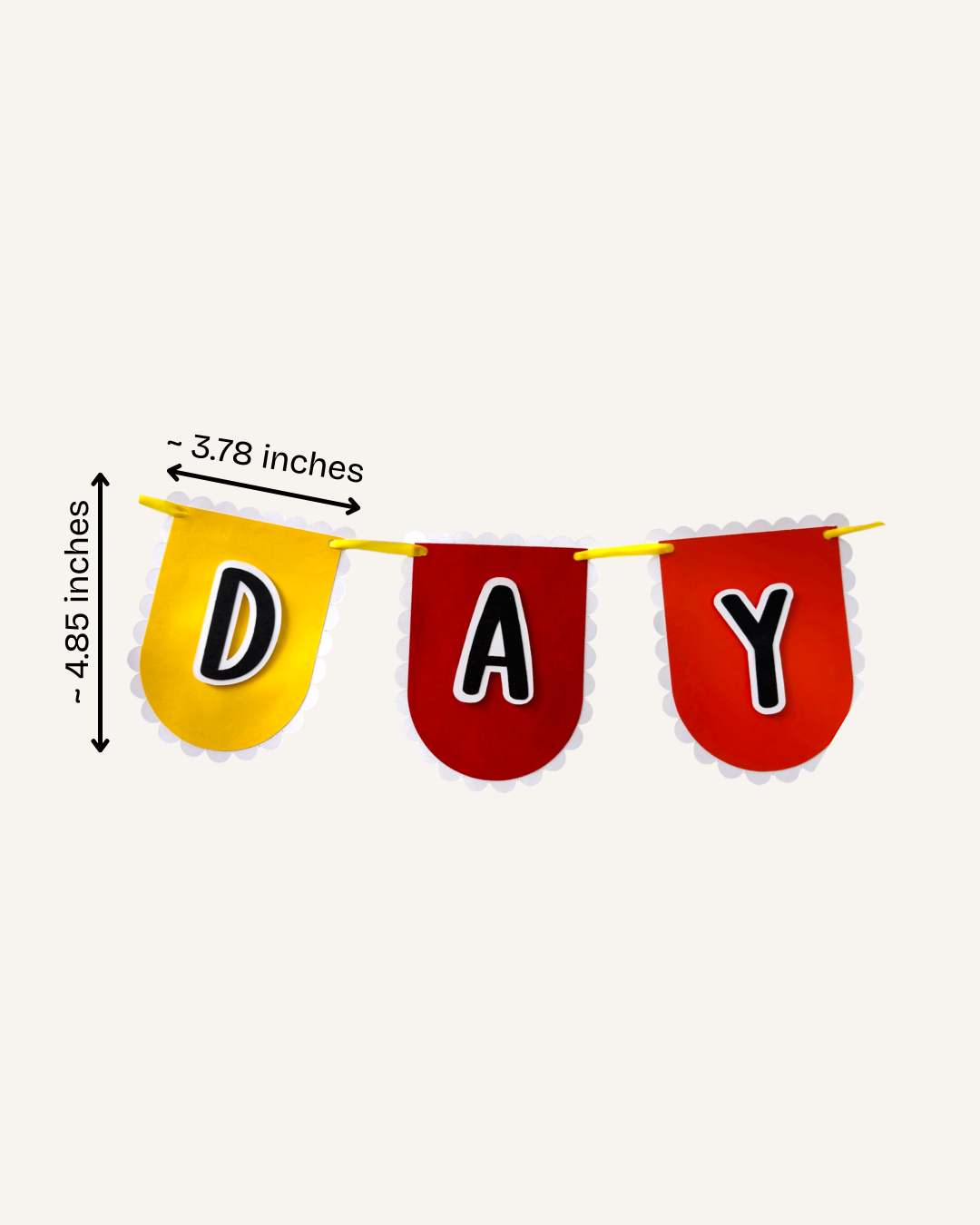 Multicolour Happy Birthday Banner - Scalloped Paper Flags