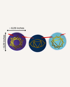 Seven Chakra Garland - Gold Foil Symbol Discs