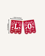 Love Cut-Out Bunting - Red Paper Flags