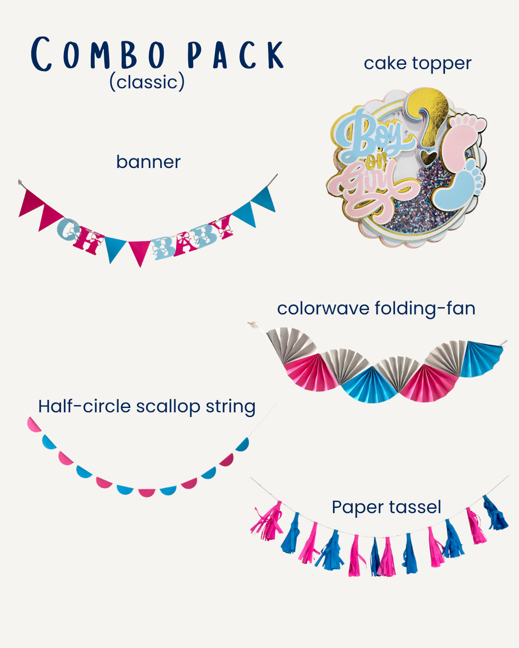 Oh Baby Shower Combo — Godh Bharai & Baby Welcome Decoration Set