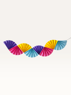 Colorwave Garland — Paper Fan Wall Hanging