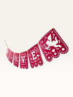 Love Cut-Out Bunting - Red Paper Flags
