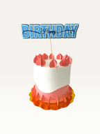 Happy Birthday Cake Topper - Layered Foil Block Letters