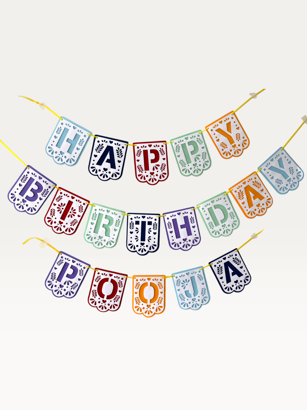 Fiesta Cut-Out Happy Birthday Banner - Personalised Name