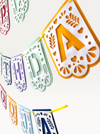 Fiesta Cut-Out Happy Birthday Banner - Personalised Name