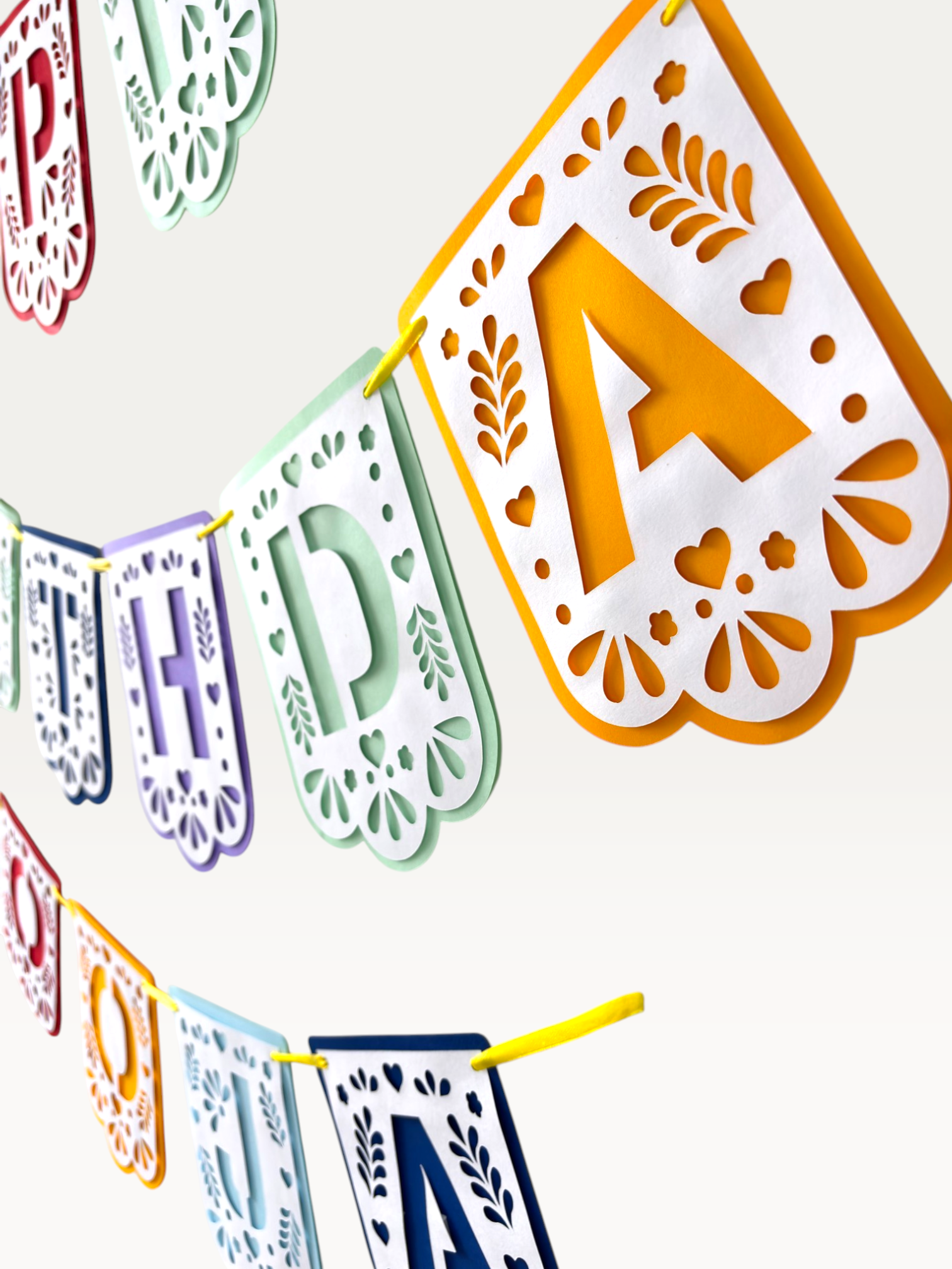 Fiesta Cut-Out Happy Birthday Banner - Personalised Name