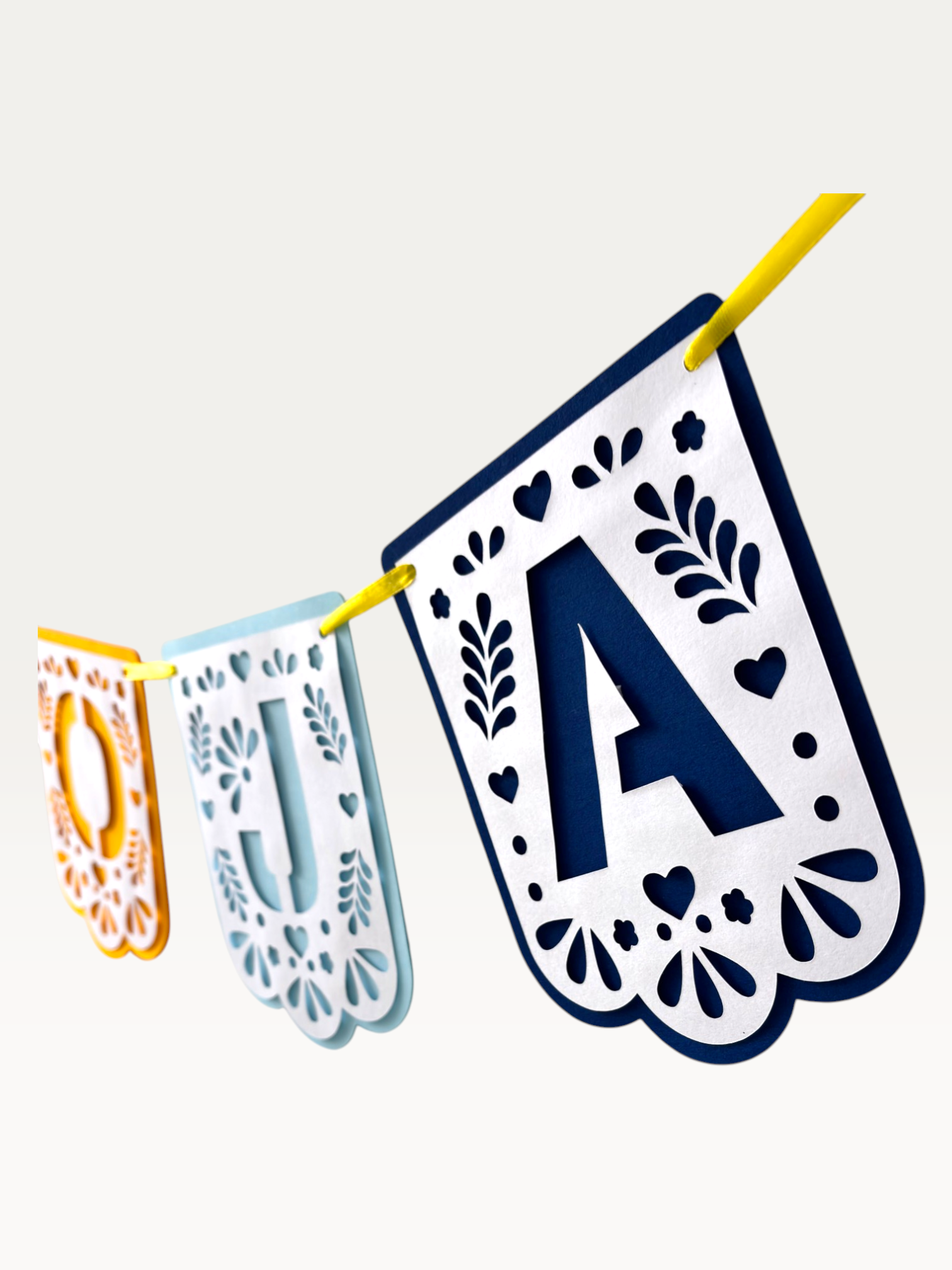 Fiesta Cut-Out Happy Birthday Banner - Personalised Name