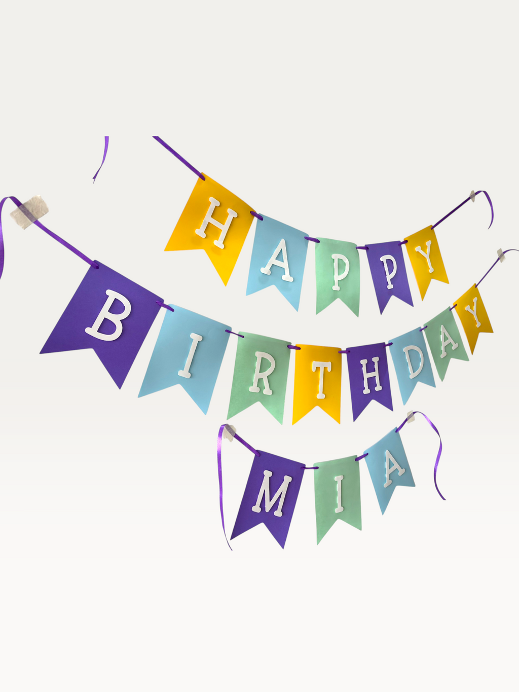 Classic Happy Birthday Banner - Personalised Name Pennant