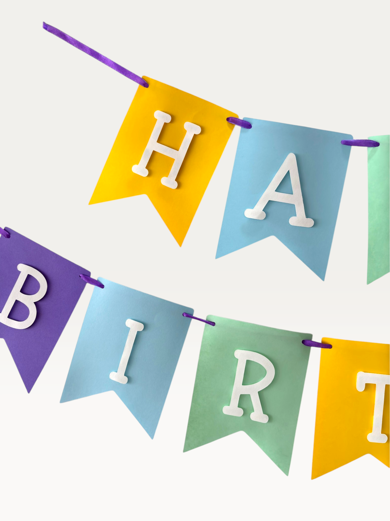 Classic Happy Birthday Banner - Personalised Name Pennant