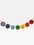 Seven Chakra Garland - Gold Foil Symbol Discs