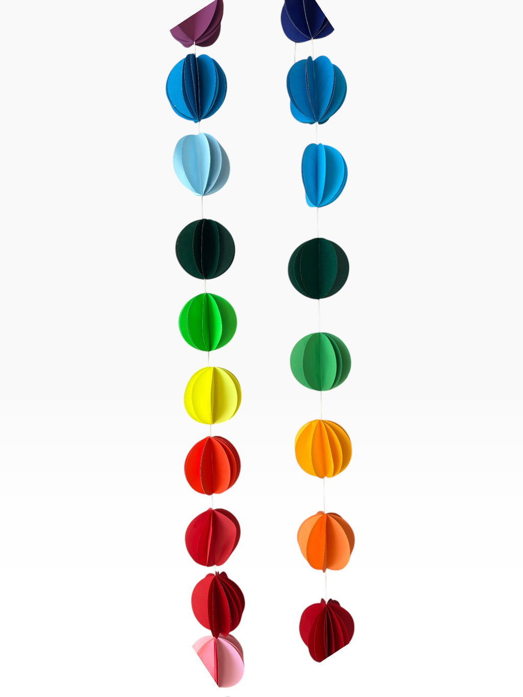 3D Circle Garland — Layered Paper Rainbow Hanging