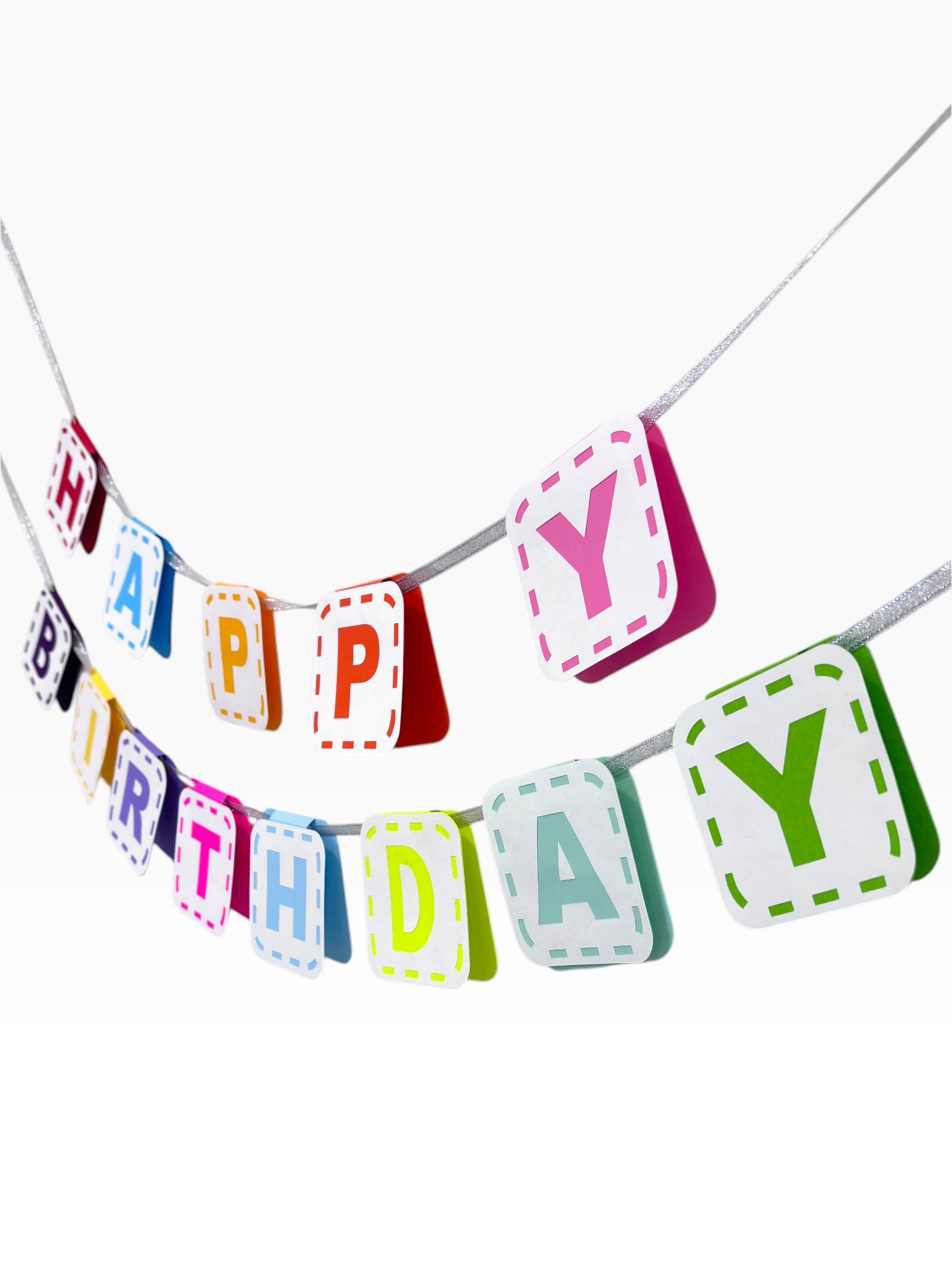 Happy Birthday Banner — Rainbow Paper Bunting