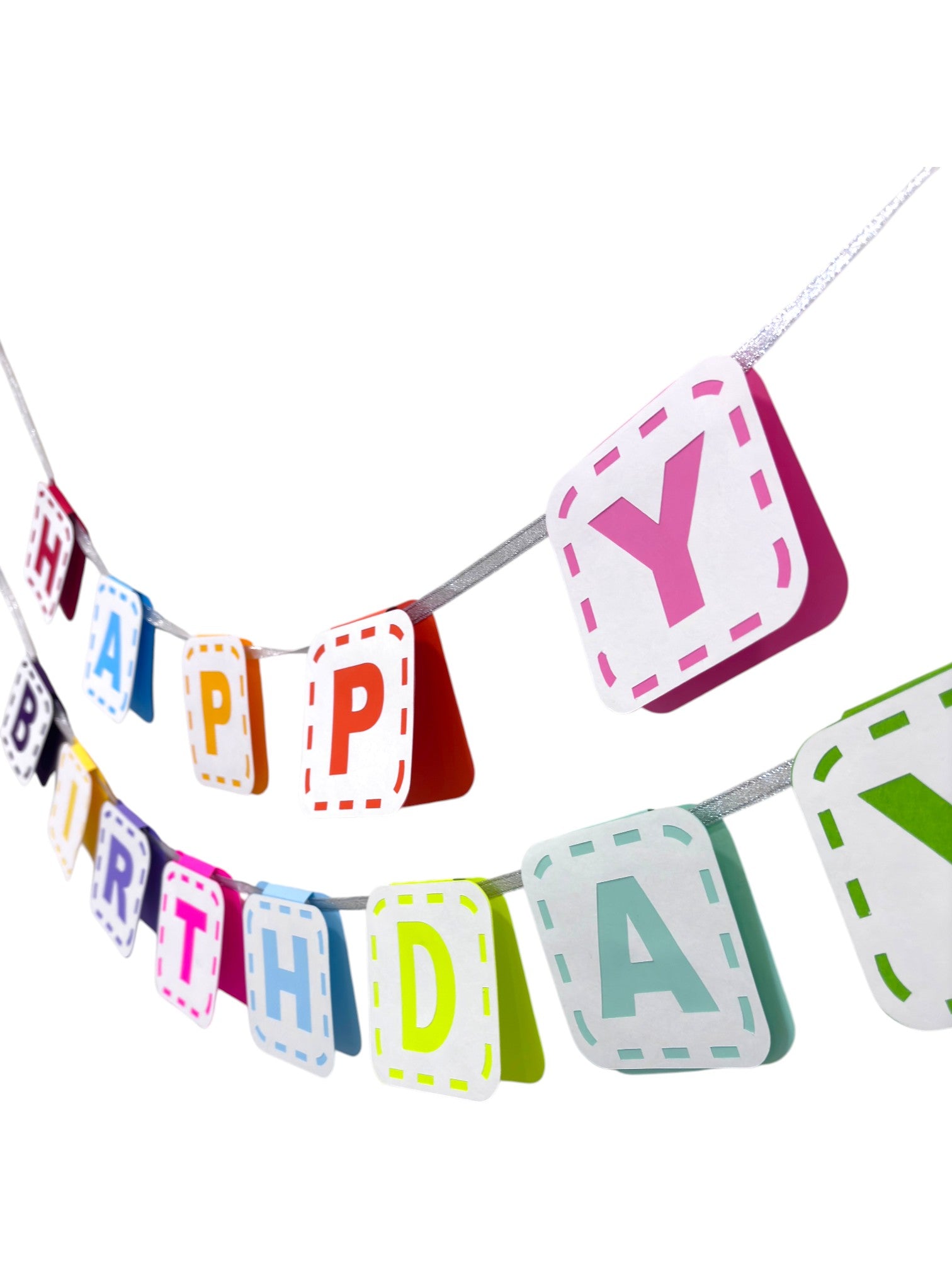 Happy Birthday Banner — Rainbow Paper Bunting
