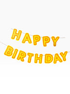 Happy Birthday Sprinkle Banner — Yellow Paper Bunting