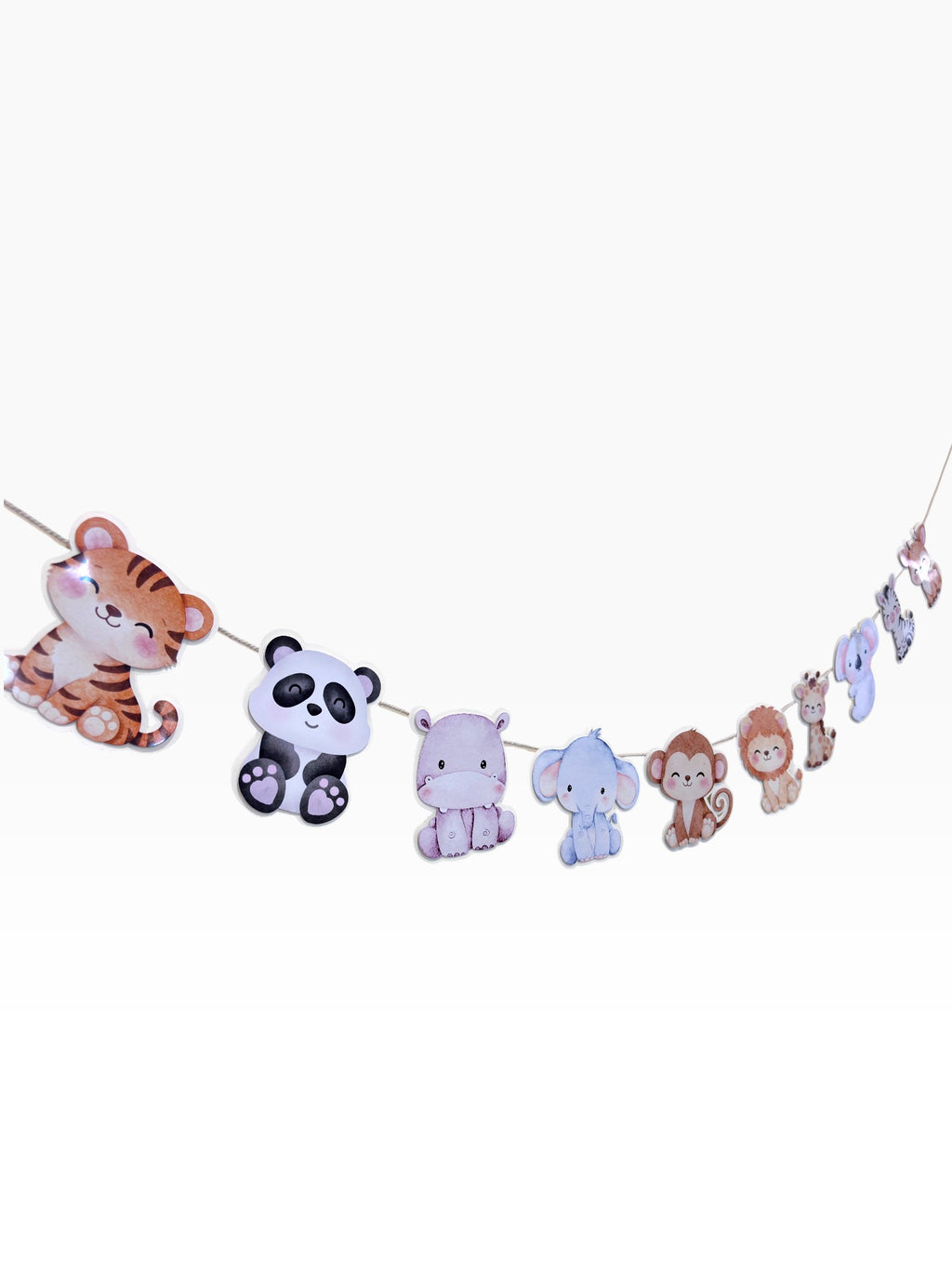 Safari Animal Garland — Watercolour Paper Bunting