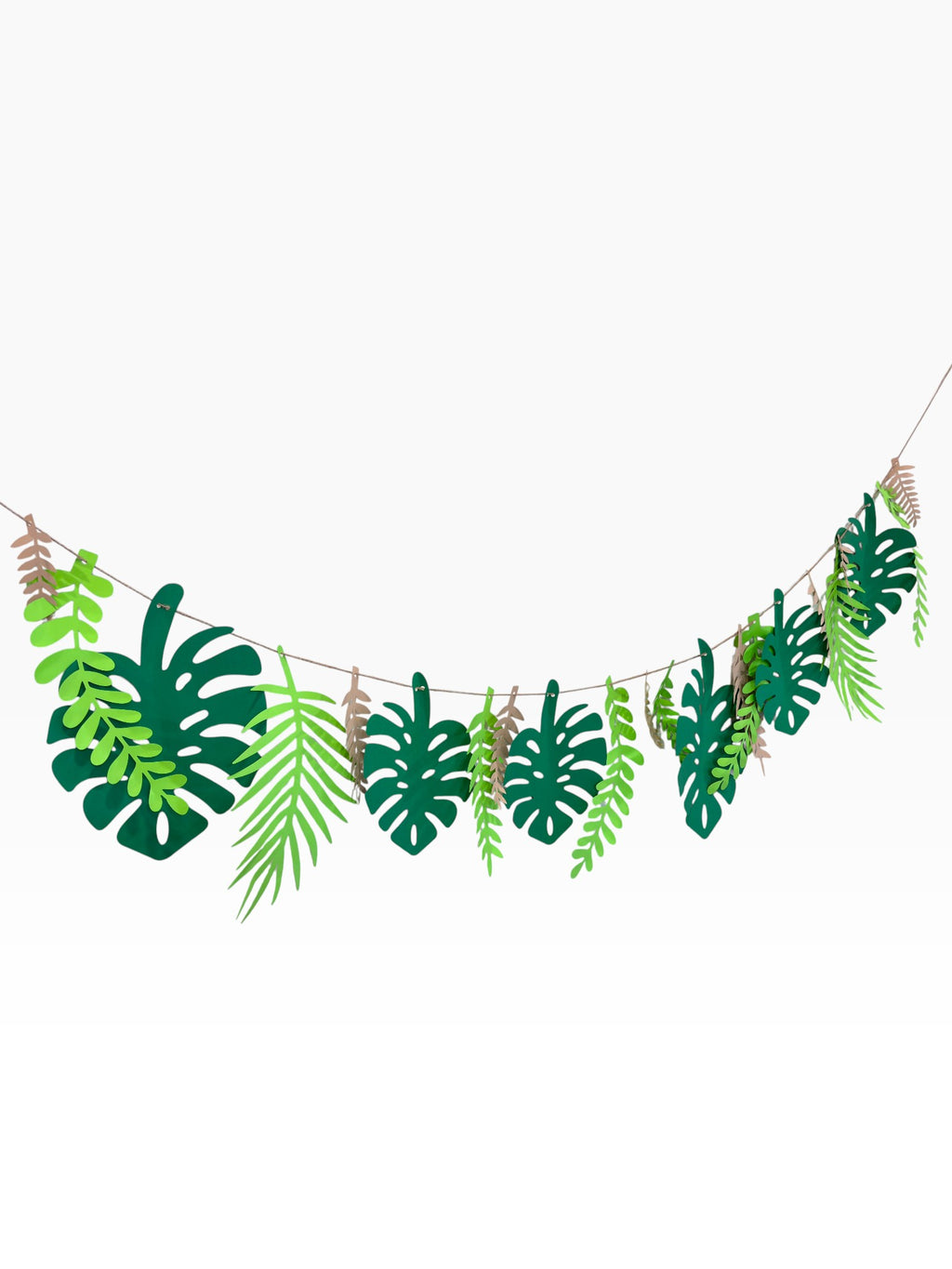 Tropical Leaf Garland — Layered Paper Bunting