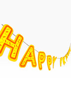 Happy Birthday Sprinkle Banner — Yellow Paper Bunting