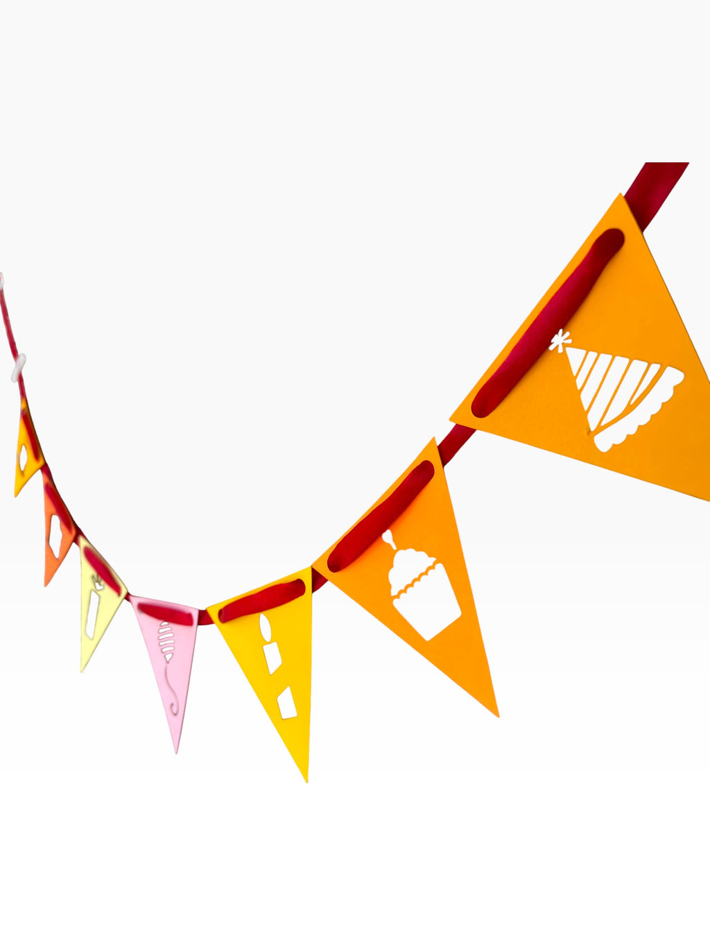 Birthday Pennant Bunting — Cake & Gift Cut-Out Banner