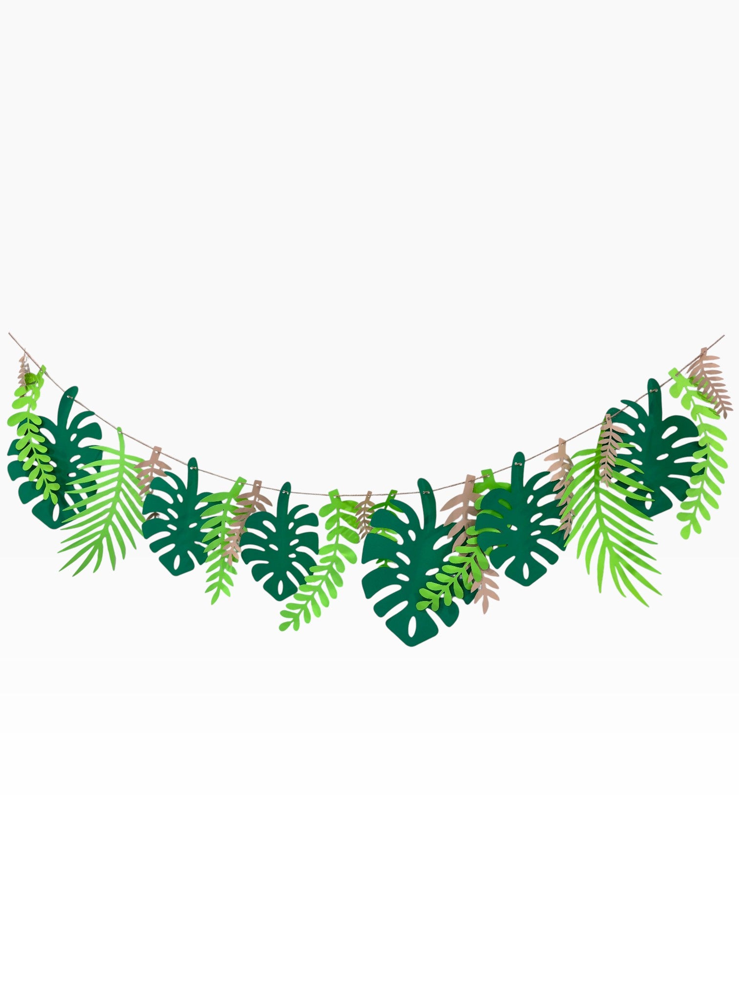 Tropical Leaf Garland — Layered Paper Bunting