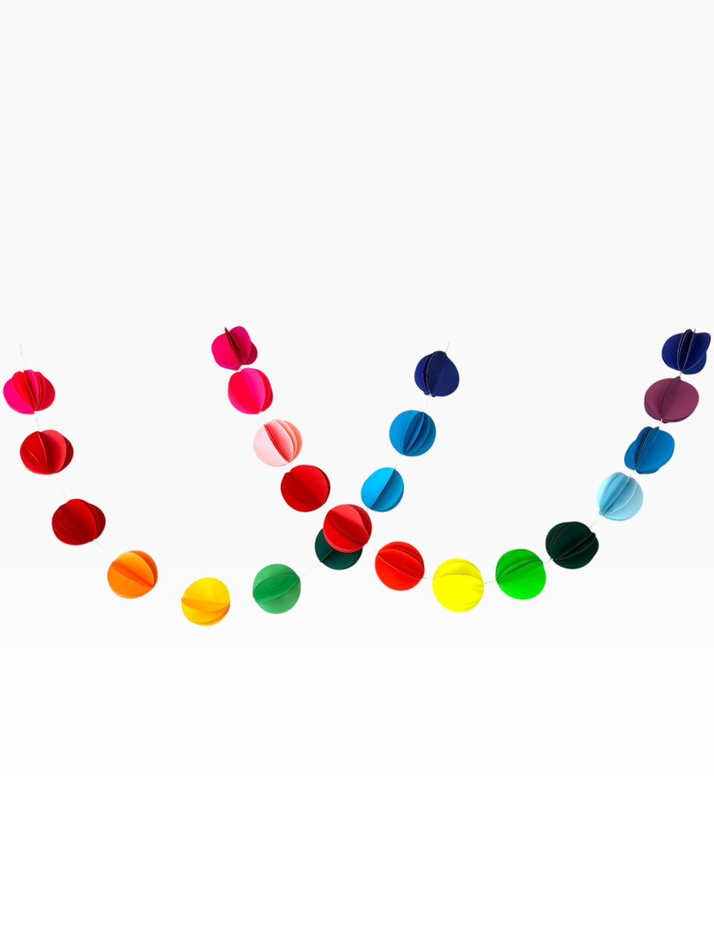 3D Circle Garland — Layered Paper Rainbow Hanging