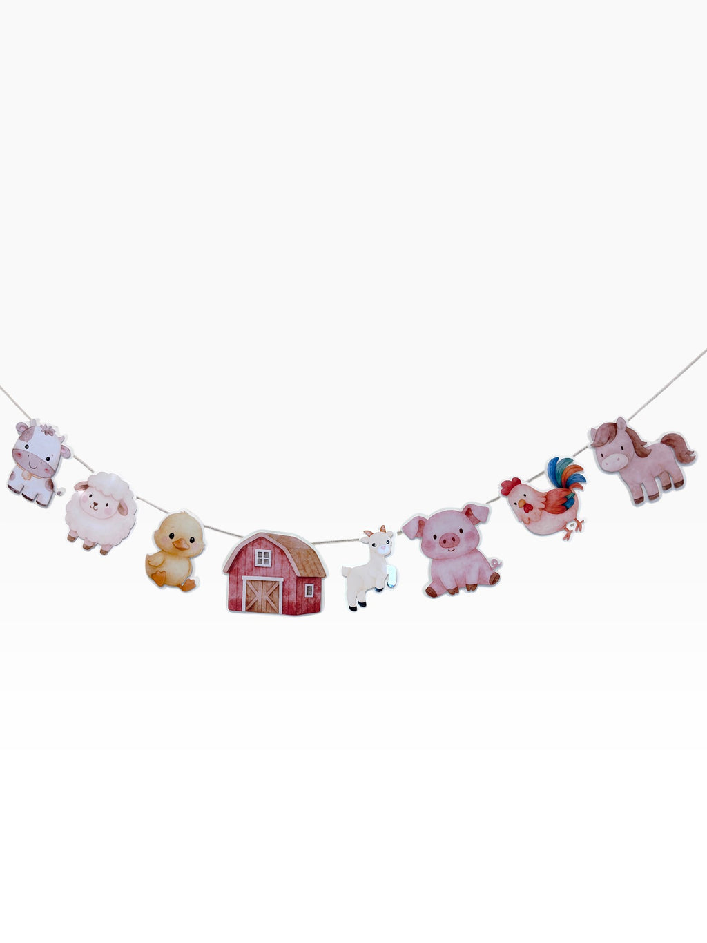 Farm Animal Garland — Watercolour Paper Bunting