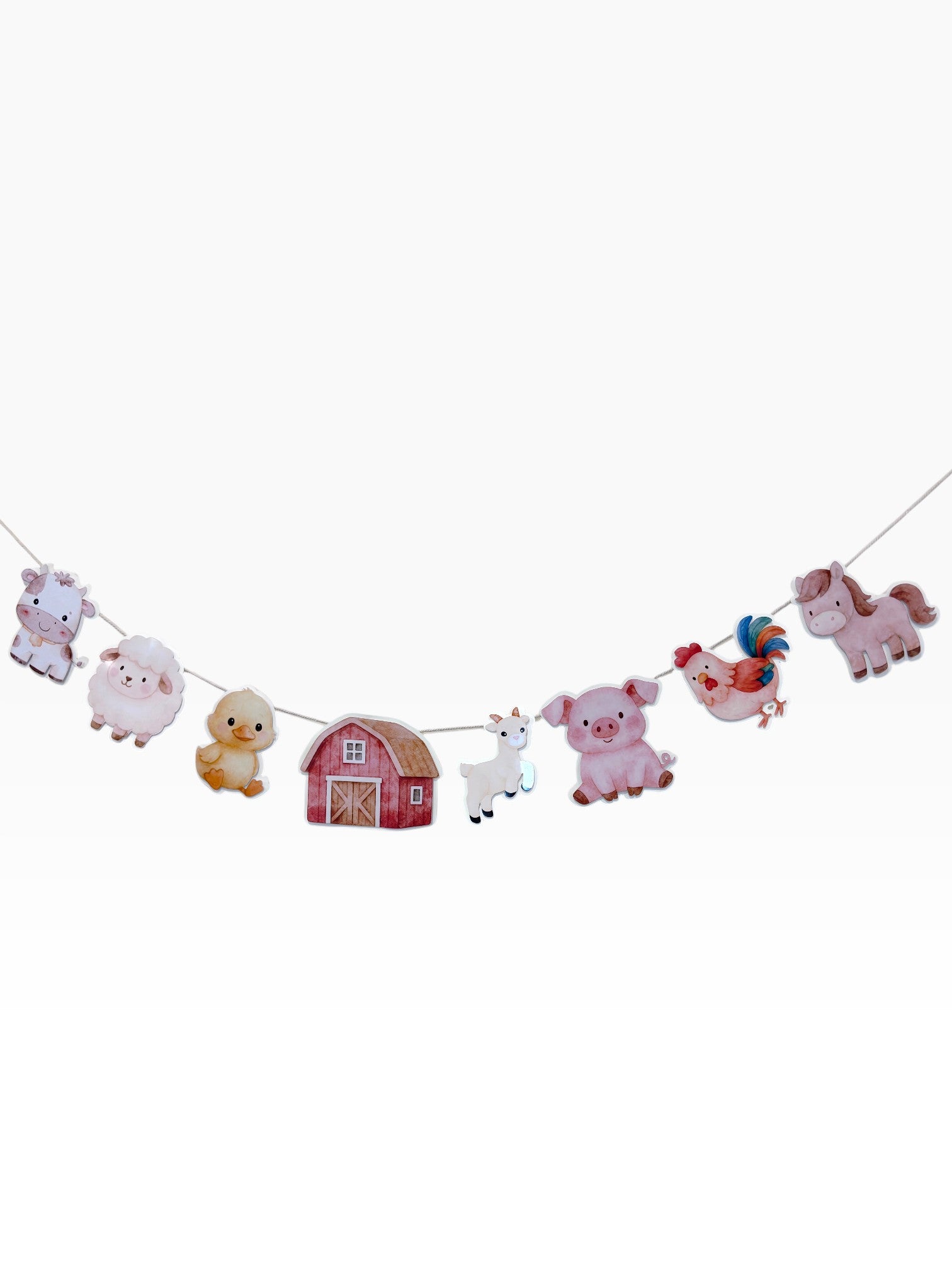 Farm Animal Garland — Watercolour Paper Bunting