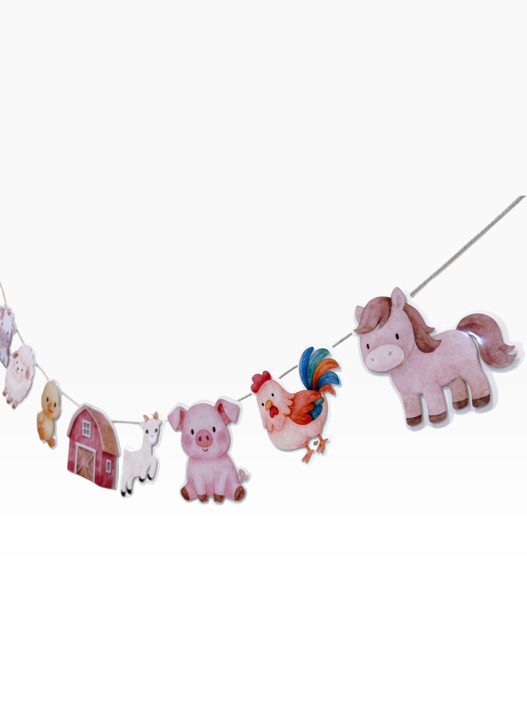 Farm Animal Garland — Watercolour Paper Bunting