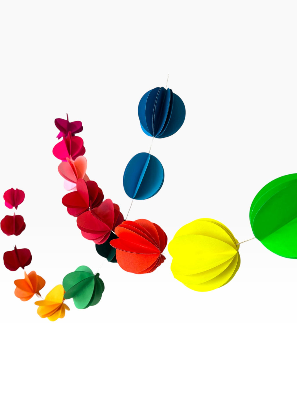 3D Circle Garland — Layered Paper Rainbow Hanging