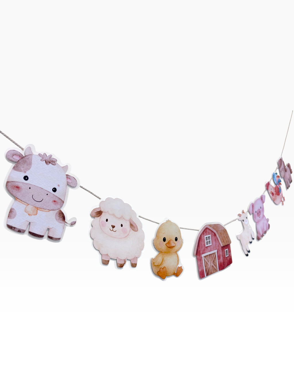 Farm Animal Garland — Watercolour Paper Bunting