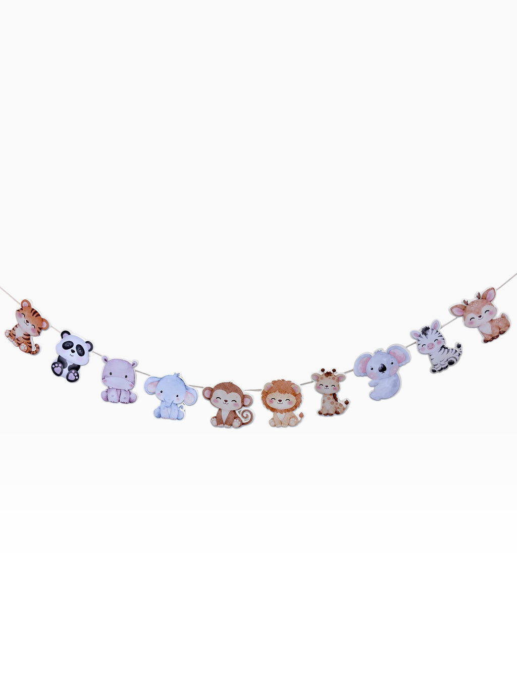 Safari Animal Garland — Watercolour Paper Bunting