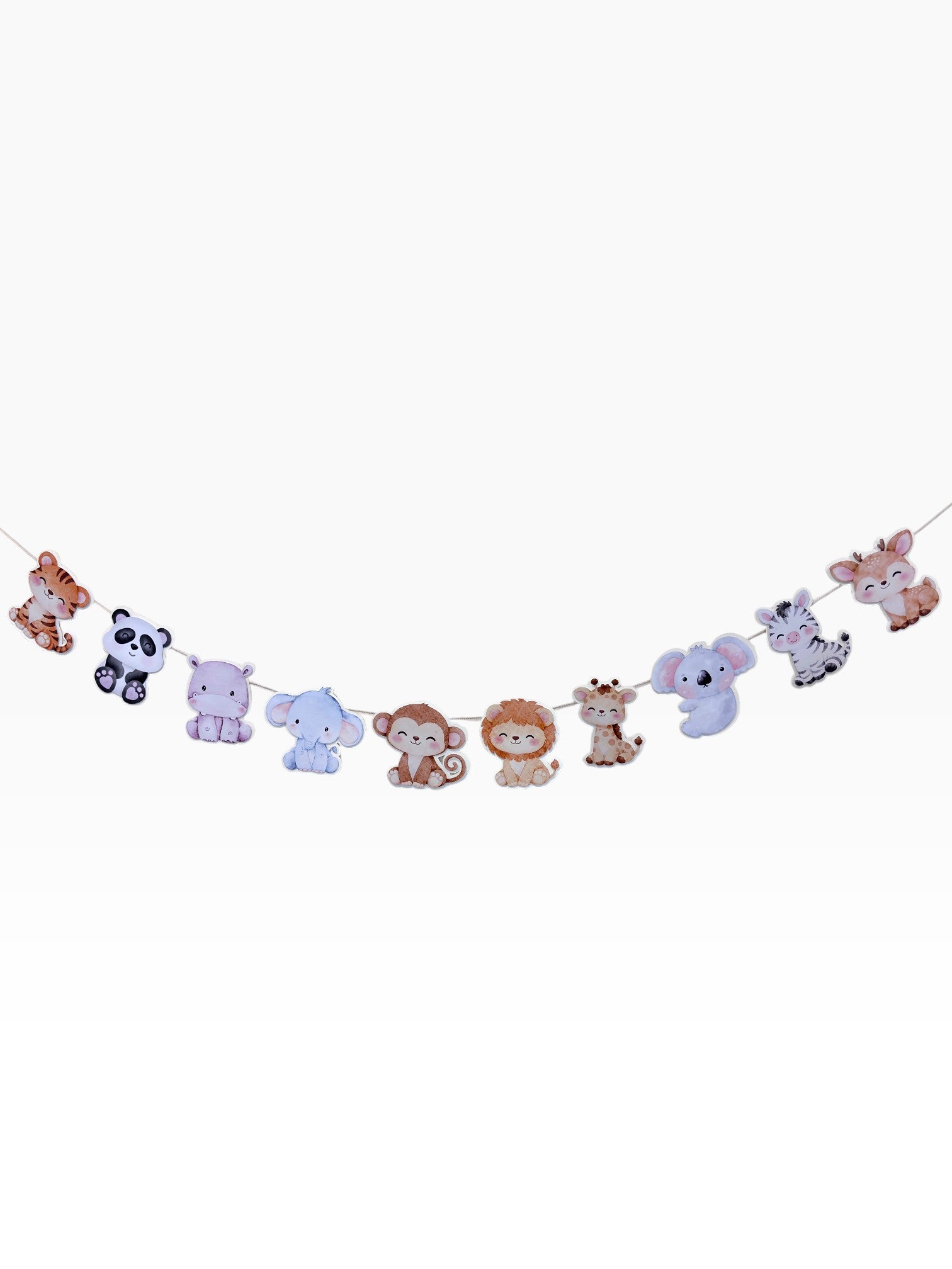 Safari Animal Garland — Watercolour Paper Bunting