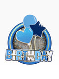 Happy Birthday Shaker Cake Topper — Glitter & Sequin