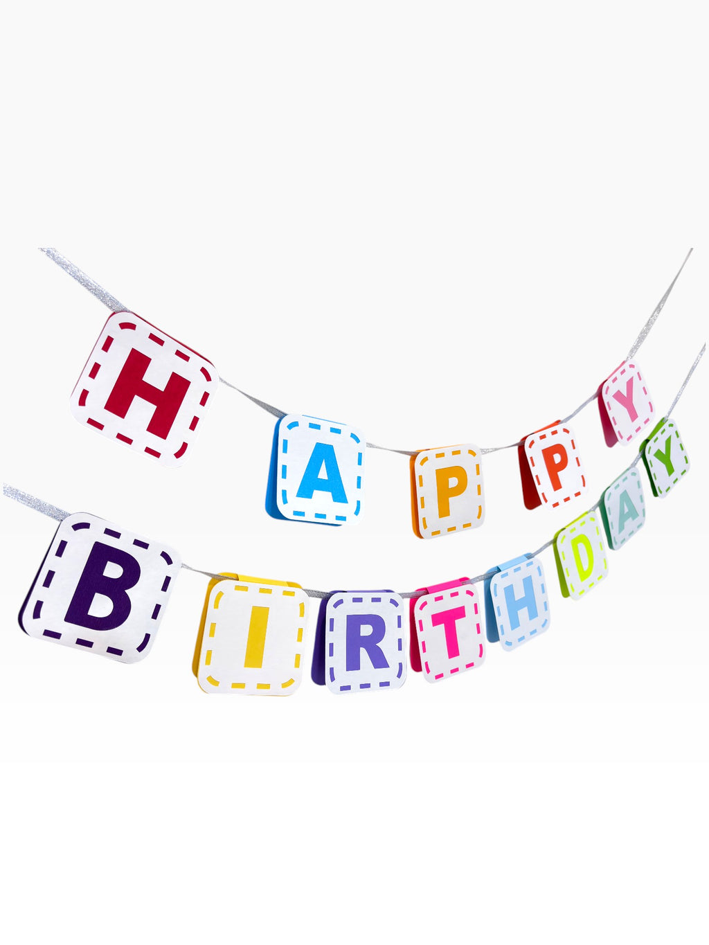 Happy Birthday Banner — Rainbow Paper Bunting