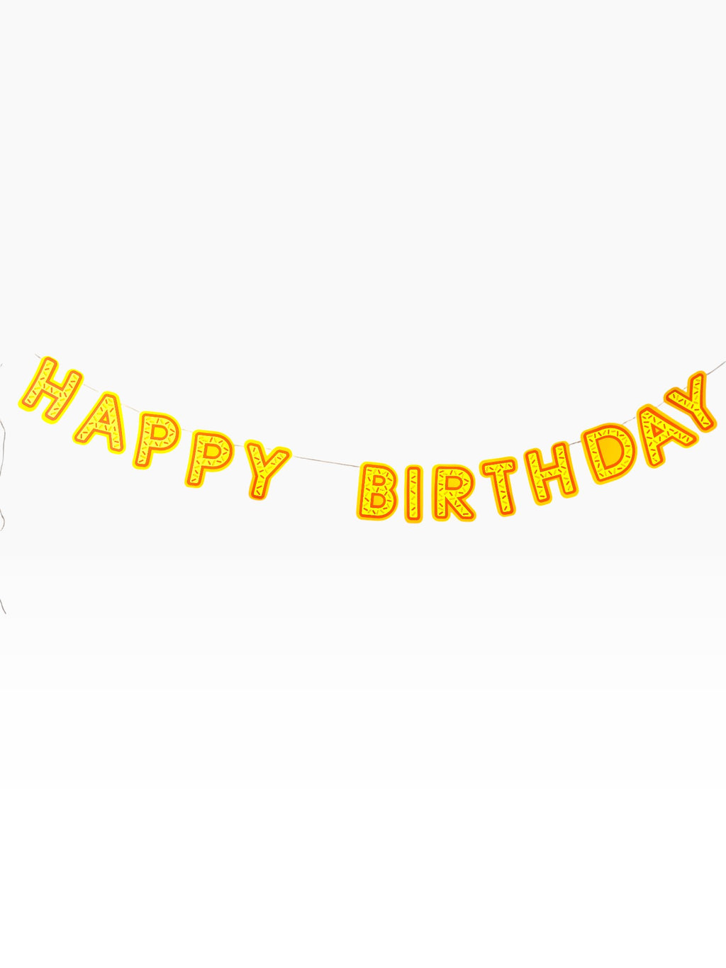 Happy Birthday Sprinkle Banner — Yellow Paper Bunting