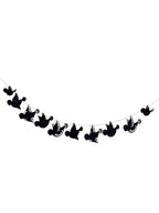Paper Party Studio black paper bird silhouette garland with delicate wing detailing