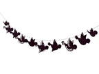 Paper Party Studio black paper bird silhouette garland with delicate wing detailing, strung on a cord.