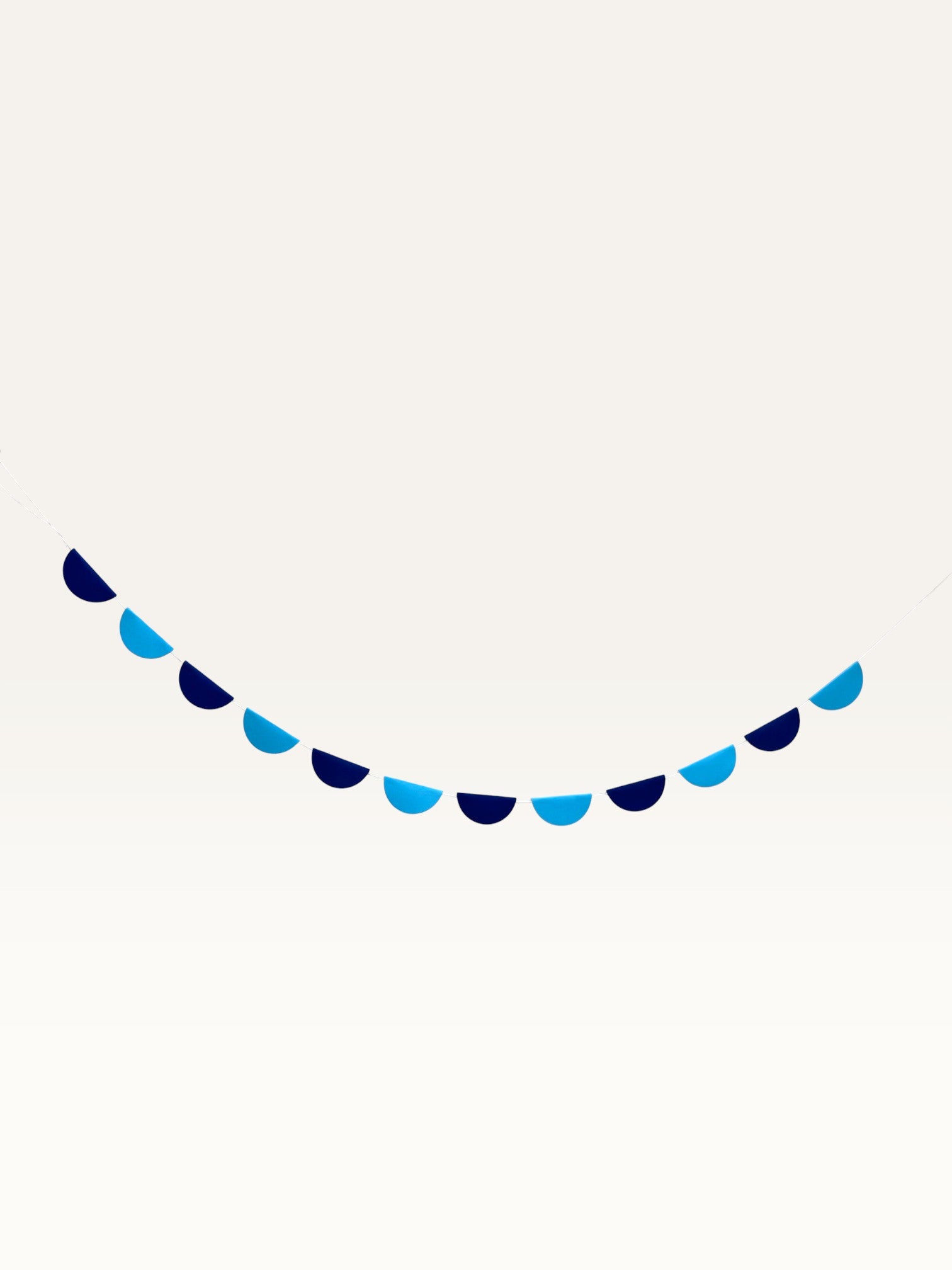 Paper Party Studio navy and blue paper scallop string garland for mandir and religious festival decoration