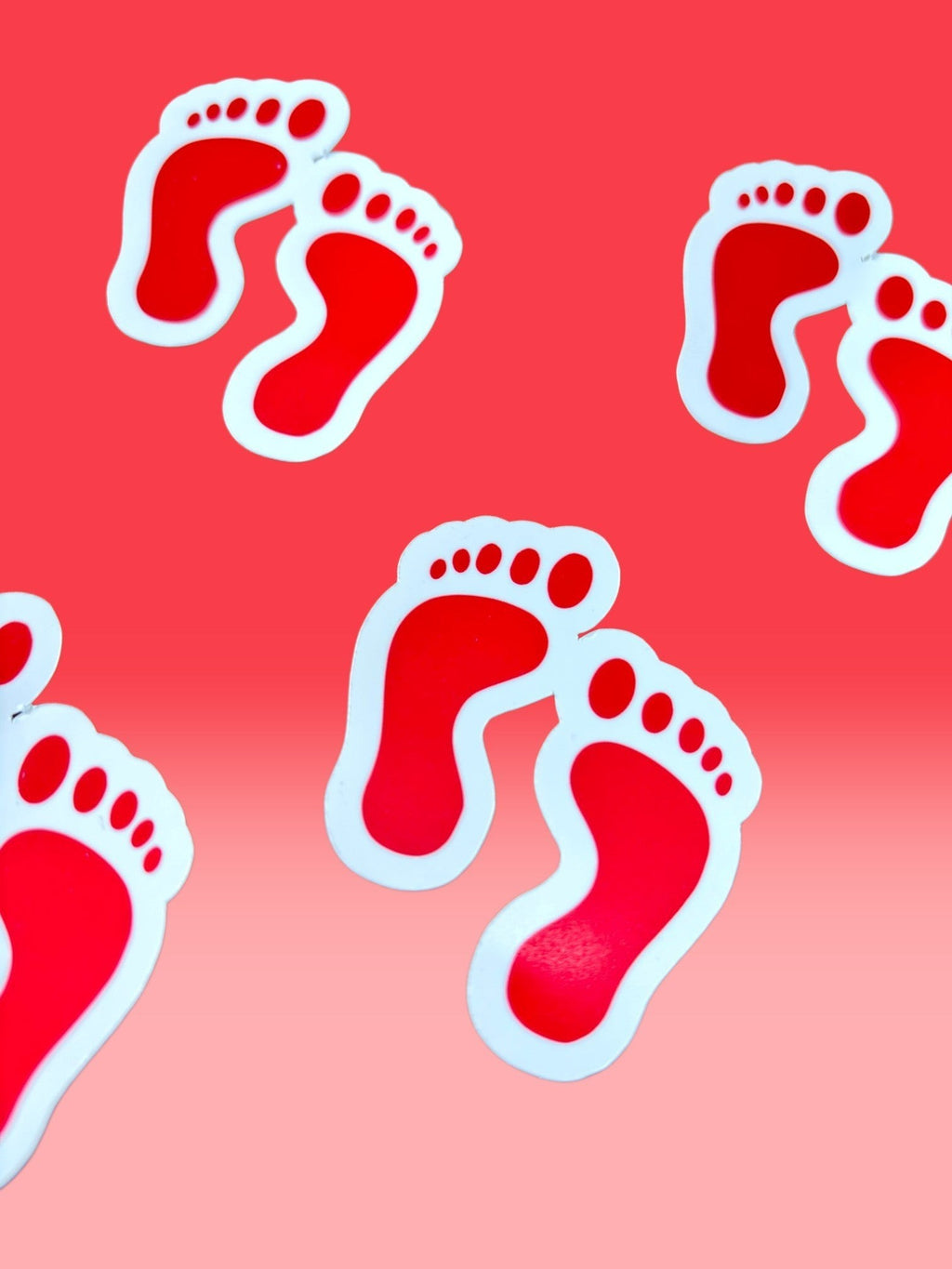 Paper Party Studio Lakshmi Charan waterproof red footprint stickers for Diwali and housewarming decor