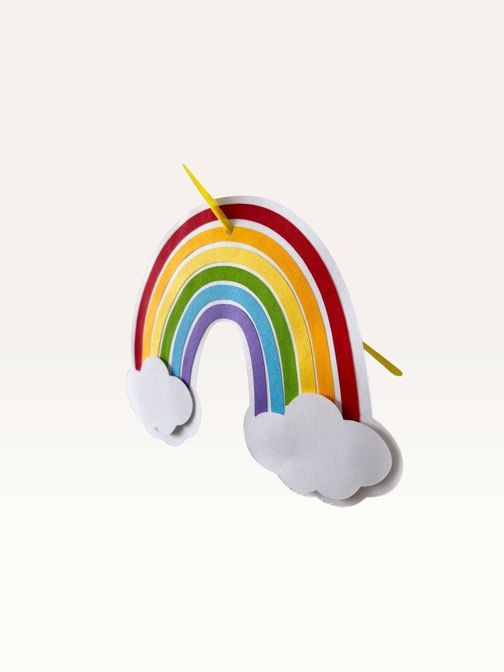 Paper Party Studio rainbow and cloud cardstock accent piece for a Happy Birthday party bunting banner.