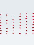 Paper Party Studio red heart garland set of 10 hanging paper streamers for romantic wedding or Valentine's backdrop