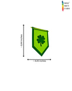 Paper Party Studio green shamrock bunting flag with cut-out clover design on premium cardstock