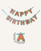 Paper Party Studio Happy Birthday sprinkle and donut banner with candy details