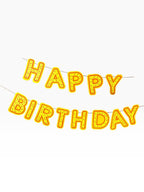 Paper Party Studio yellow sprinkle Happy Birthday cardstock banner with red outlines for kids birthday party decor